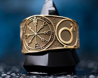 Anillo del Sexto Pentáculo de Marte de Goetia: Talismán de la Cábala de Salomón de Goetia