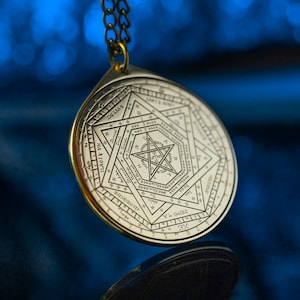 Enochian Great Tablet Seal of Truth Sigillum Dei Ameth Solomon kabbalah amulet pendant occult magic goetia talisman