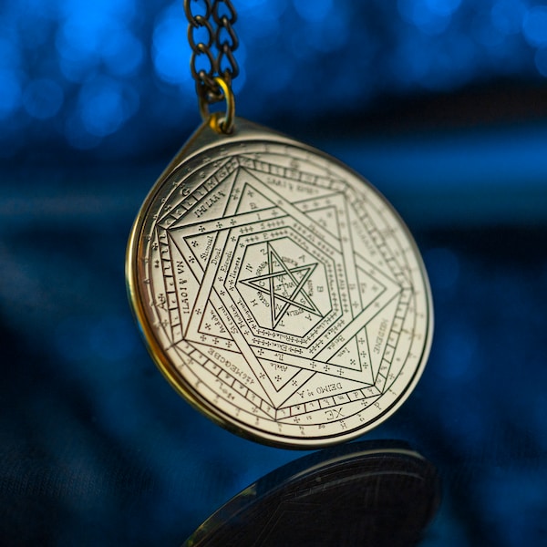 Enochian Great Tablet Seal of Truth Sigillum Dei Ameth Solomon kabbalah amulet pendant occult magic goetia talisman