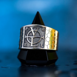Enochian PELE Ring bezogen durch die Erzengel Michael und Uriel Ritualmagie John Dee verstellbarer Engel Solomon Siegel Kabbalah okkulter Talisman