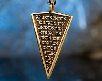 Abracadabra Hebreeuwse pijlpunt mystieke kabbala-amulet Abraxas-hanger Kabbalah occulte magie