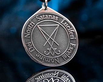 Lucifer Seal Pendant: Demon of the Morning Star, Enlightenment, Satanic Talisman, Occult Jewelry