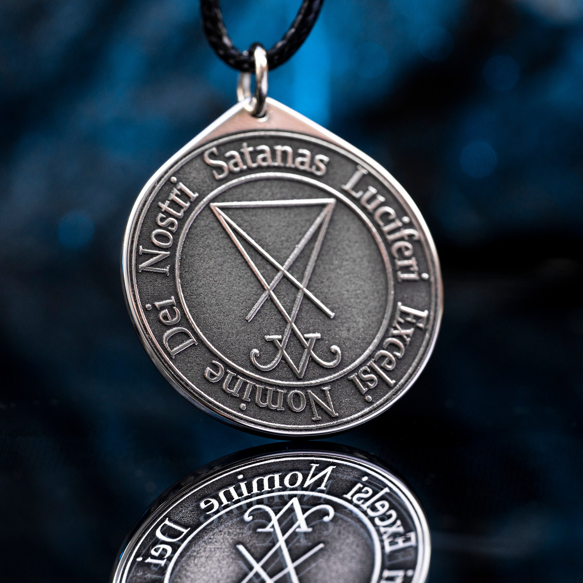 Sigil Of Lucifer Stainless Steel Pendant Necklace – Satanic Symbol Jewelry For Pagan & Wiccan Wear