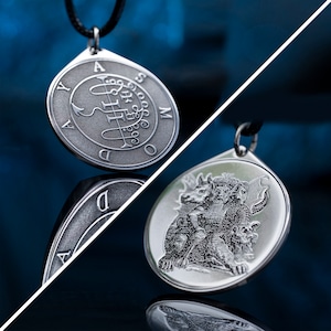 King Asmoday Teacher of the Arts and all Handicraft - Lesser Key of Solomon Seal amulet pendant kabbalah occult magic goetia talisman