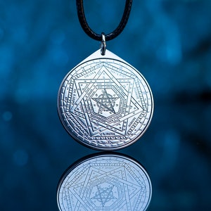 Enochian Tablet Pendant - Seal of Truth, Sigillum Dei Ameth, Solomon kabbalah goetia occult