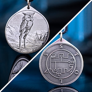 Stolas Teacher of Astronomy, Herbs and Precious Stones - Lesser Key of Solomon Seal amulet pendant kabbalah occult magic goetia talisman
