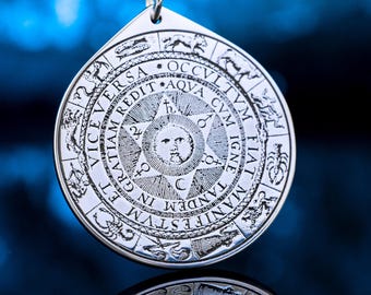 Paracelsus Seal Pendant: Hermetic Alchemical Symbol of Wisdom, Transformation, and Hidden Knowledge