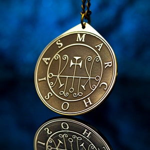 Marquis Märzosias Dämon Starker Kämpfer - Kleiner Schlüssel Solomons Siegel Anhänger Amulett Kabbalah okkulte Magie Goetia Talisman