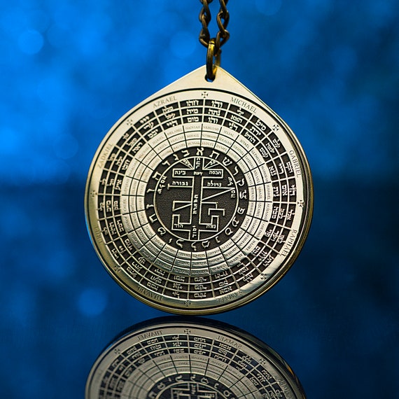 72 Names of God Pendant: Kabbalah Amulet, Hebrew Sacred Names Necklace Talisman