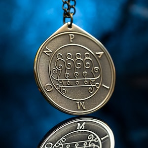 Great King Paimon Teacher of all Arts - Lesser Key of Solomon Seal demon pendant amulet kabbalah occult magic goetia talisman