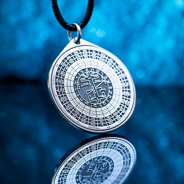 The 72 Names of God and his Guardian Angels pendant, Seal of solomon kabbalah amulet occult magic goetia talisman