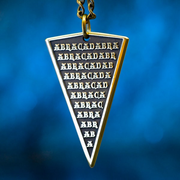 Abracadabra Arrow Point amulette kabbale mystique pendentif Abraxas kabbale magie occulte