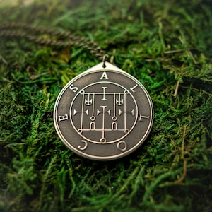 Alloces Lehrer aller geisteswissenschaftlichen Wissenschaften - Lesser Key of Solomon Seal Dämon Anhänger Amulett Kabbalah okkulte Magie Goetia Talisman