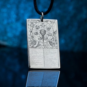 Azoth of the Philosophers Emerald Tablet Alchemy seal | Occult Accessories | Mystical Mastery kabbalah amulet occult magic pendant talisman
