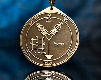 O Quarto Pentáculo de Júpiter pingente Salomão cabala amuleto talismã selo goetia magia oculta lemegeton
