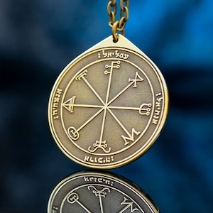 Third Pentacle of Saturn pendant: Solomon kabbalah amulet talisman seal goetia occult magic