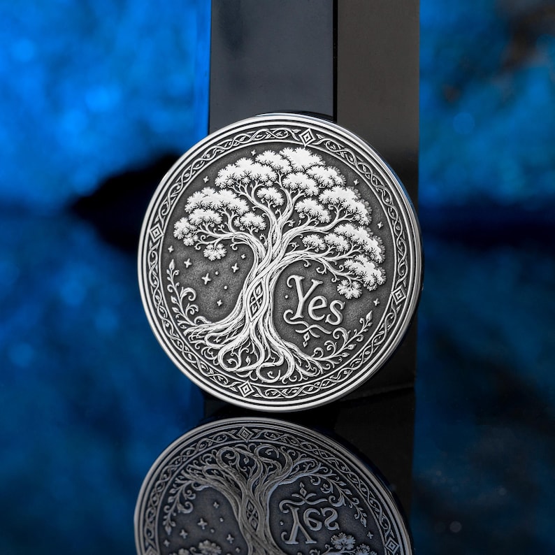Tree Decision Coin: Yes No Oracle Flip Token, Life Death Talisman ...