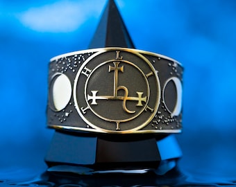 Lilith Seal Mother of Nigth and Moon Goddess Demoness adjustable ring Lesser Key of Solomon Seal kabbalah magick talisman occult amulet