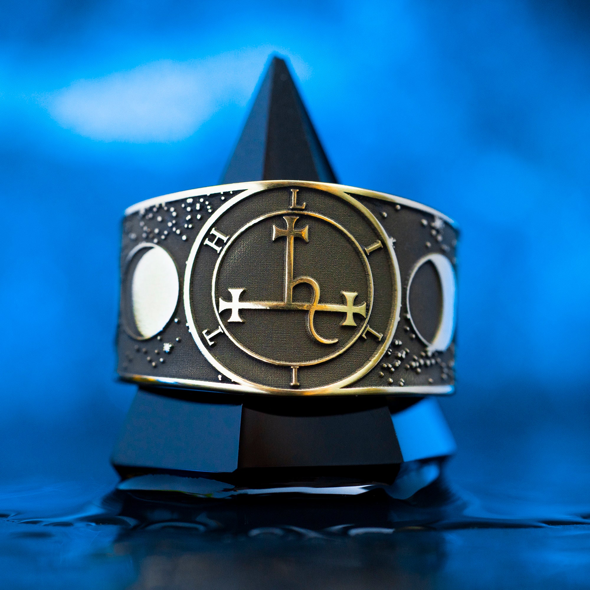 Lilith Seal Mother of Nigth and Moon Goddess Demoness adjustable ring Lesser Key of Solomon Seal kabbalah magick talisman occult amulet
