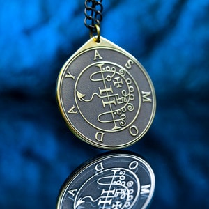 King Asmoday Teacher of the Arts and all Handicraft - Lesser Key of Solomon Lemegeton Seal amulet pendant kabbalah occult magic goetia