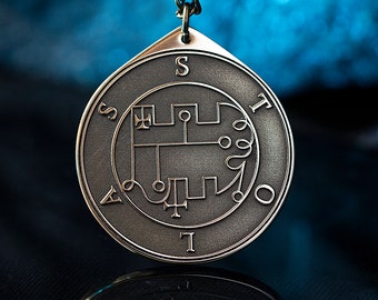 Stolas Seal Pendant: Demon of Celestial Wisdom and Natural Secrets, Kabbalah Occult Magic Talisman