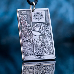 Death Major Arcana Tarotkartenanhänger | Okkultes Zubehör | Mystische Beherrschung | kabbalah Amulett okkulte Magie Talisman