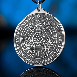 Enochian Sigil of Protection Solomon Seal of Truth Sigillum Dei Ameth Solomon kabbalah amulet pendant occult magic goetia talisman