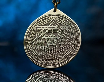 Enochian Great Tablet Seal of Truth Sigillum Dei Ameth Pendant Solomon seal kabbalah amulet pendant goetia occult magic lemegeton