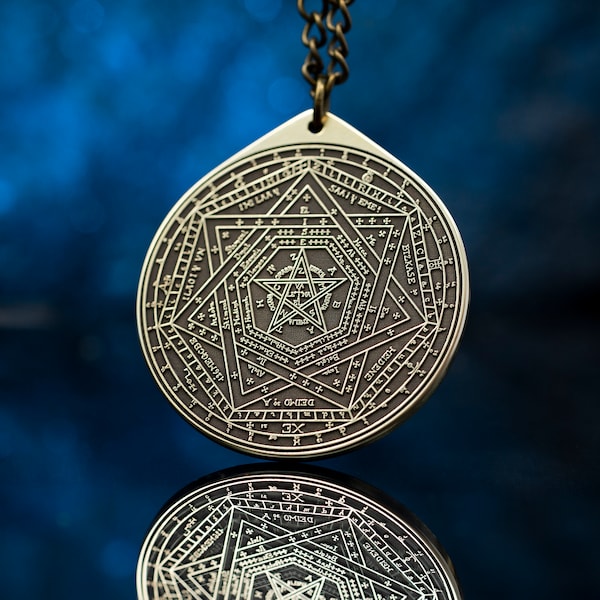 Enochian Great Tablet Seal of Truth Sigillum Dei Ameth Pendant Solomon seal kabbalah amulet pendant goetia occult magic lemegeton