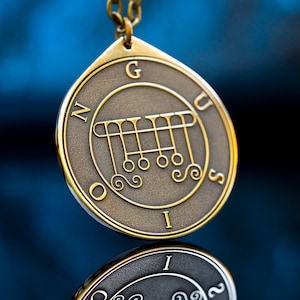 Gusion Lehrer des Zeitwissens - Lesser Key of SolomonSeal Anhänger Kabbalah Amulett Anhänger Kabbalah Okkulte Magie Goetia Talisman