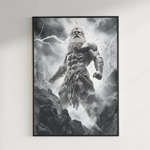 Greek god Zeus digital print