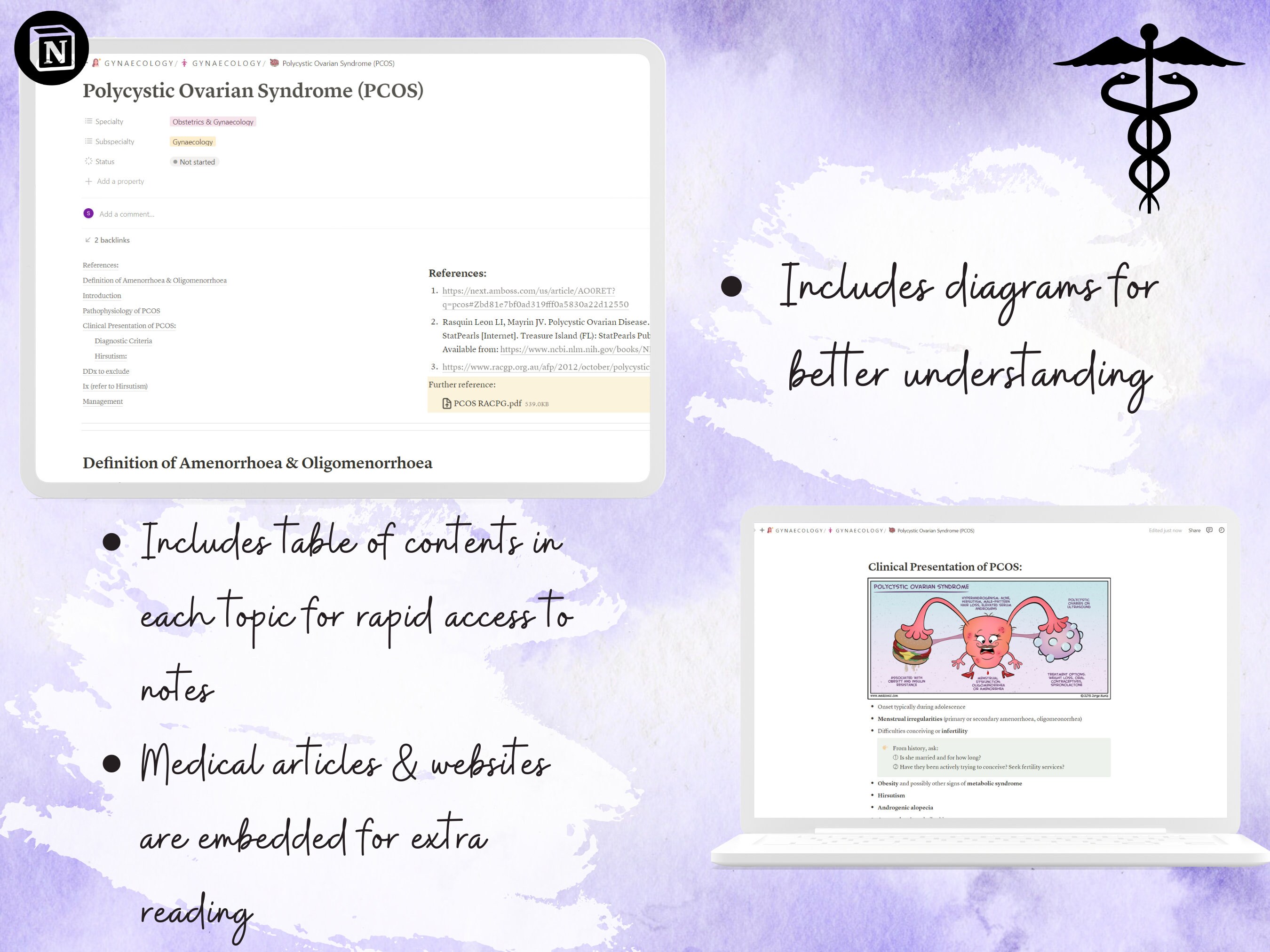 Gynaecology Notion Template: Medical Student Digital Notes (digital ...