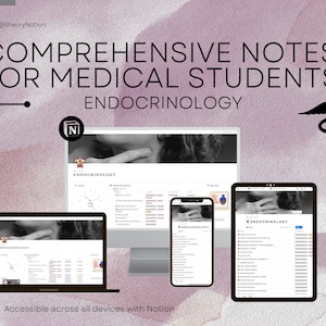 Endocrinology Notion Template: Medical Student Digital Notes (Digital Download)