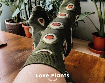 Socken mit Avocado-Print