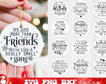 Friendship Christmas Ornament SVG Bundle, Best Friend Christmas Ornament svg, Funny Christmas Ornament svg