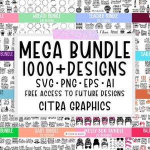Mega SVG Bundle, T Shirt Designs SVG, Svg Files for Cricut, Silhouette Cut Files, Clipart, Svg for Shirts, Flower svg, Cricut, Silhouette
