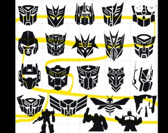 Transformers layered SVG, Cricut file, Cut files, Layered digital vector file, Digital download, Decor, Decal