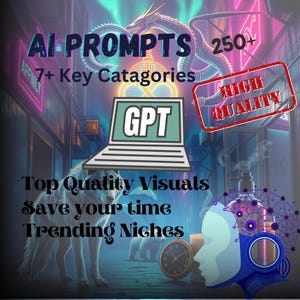 AI Prompts, Midjourney prompt, Prompt Guide, Professional Prompt, AI Art, digital products, Chat GPT prompts, digital products