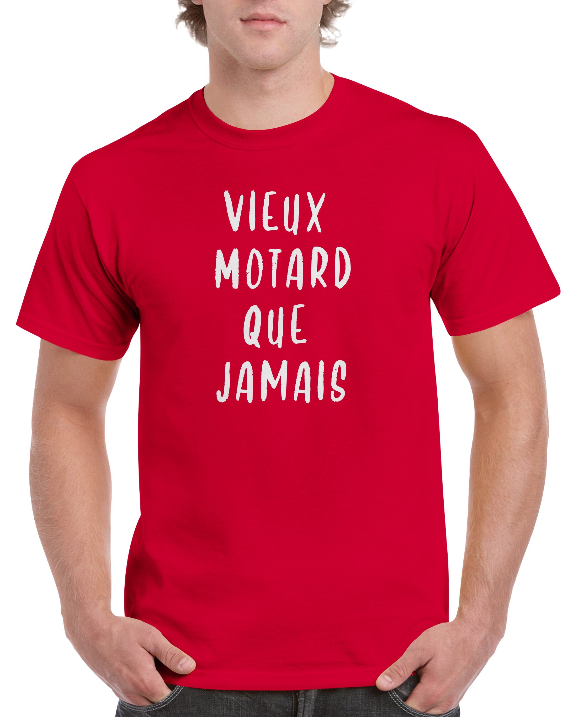 Tee shirt moto vintage homme Vieux motard que jamais