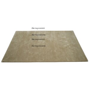 Beige handgetuft massief wollen tapijt minimalistisch groots zandtapijt woonkamer slaapkamer kantoortapijt op maat gemaakt tapijt handgetuft 5 x 8 6 x 9 7 x 10 8 x 10