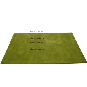Olijfgroen handgetuft massief wollen vloerkleed minimalistisch Grand Milano groen woonkamer slaapkamer kantoor op maat handgetuft 5 x 8 6 x 9 7 x 10 8 x 10