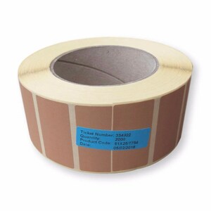 2000 rouleaux 25mmx50mm marron Kraft étiquettes thermiques directes rectangulaires