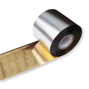 60mm breite gold metallic Folie Thermotransfer Drucker Wachs Harz Folie Tinte