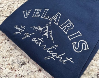 ACOTAR Embroidery file - Velaris - City of starlight  (Multiple Formats) Mountains Stars