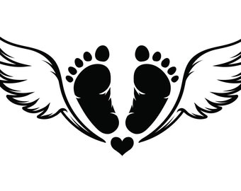 Ślad stopy dziecka, stopy dziecka SVG Natychmiastowe pobieranie SVG, PNG, eps, dxf, jpg cyfrowe pobieranie