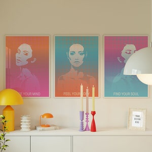 Positive Aura Gradient Art Print: Mind Body Soul (Digital Download)