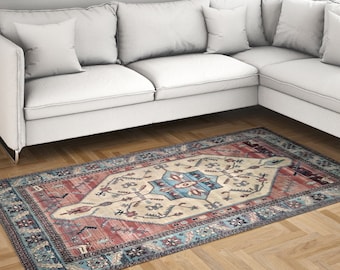 Vintage türkischer Kelim Teppich | 150x230cm Boho Wollteppich für Wohnzimmer