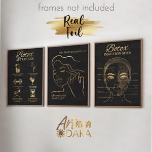 Botox Poster, Echt Foil Print, Botox Aftercare, Botox Zitate, Med Spa Decor, Beauty Salon Decor, Aesthetics Art, Botox Wandkunst