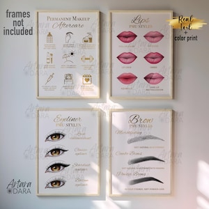 PMU Art, Pmu Decor, echter Foliendruck, Pmu aftercare, Permanent Makeup, Brow Pmu, Lips PMU, Eyeliner PMU, Pmu Tech Poster, Beauty Salon Decor