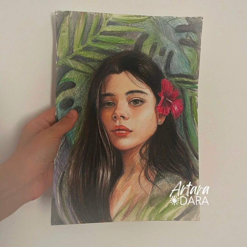 Pencil Portrait, Custom Portrait, Realistic Portrait, Color Portrait